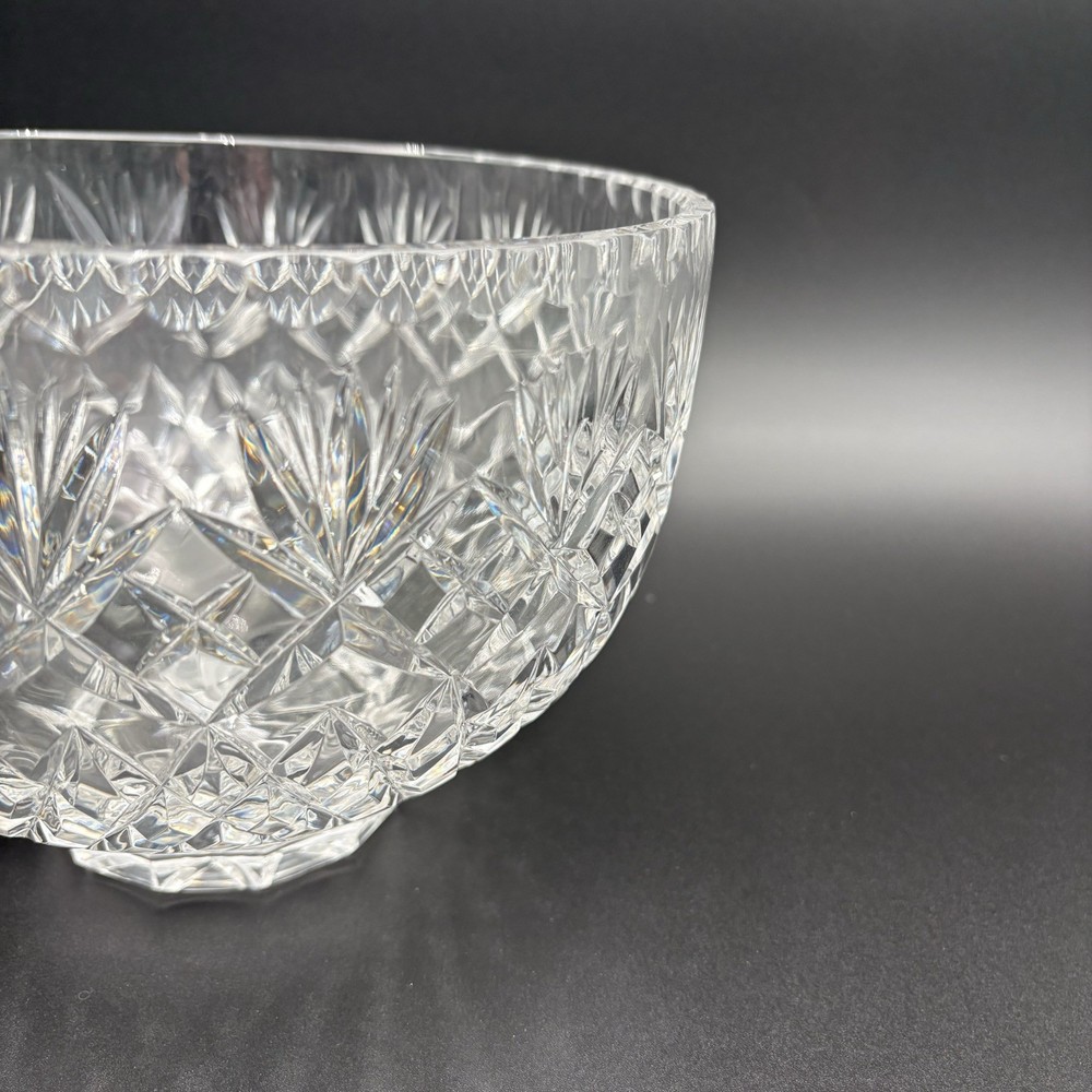 Stunning Vintage Cut Crystal Large Bowl 8”