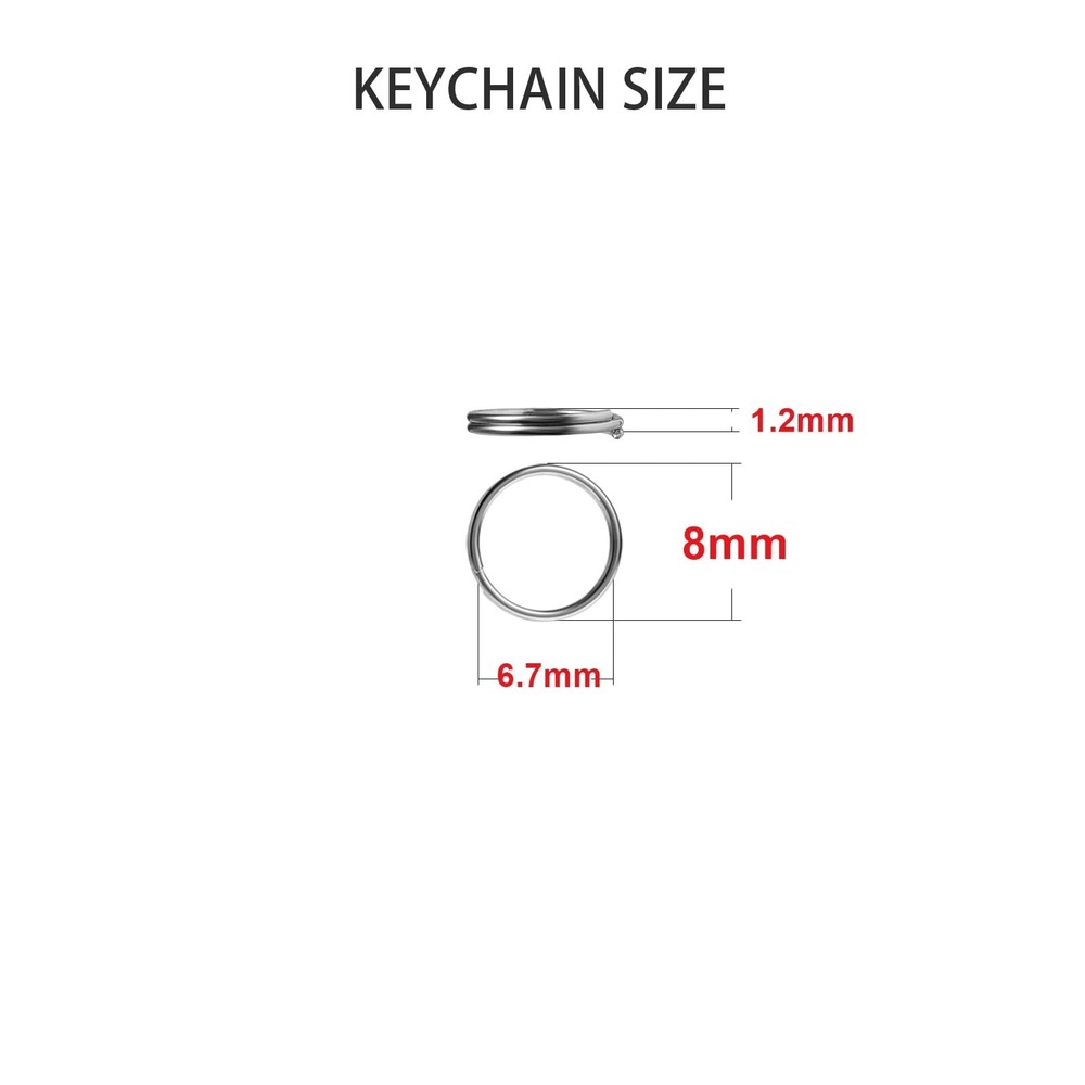 200pcs 8mm Mini Split Jump Ring with Double Loops 8mm, Silver