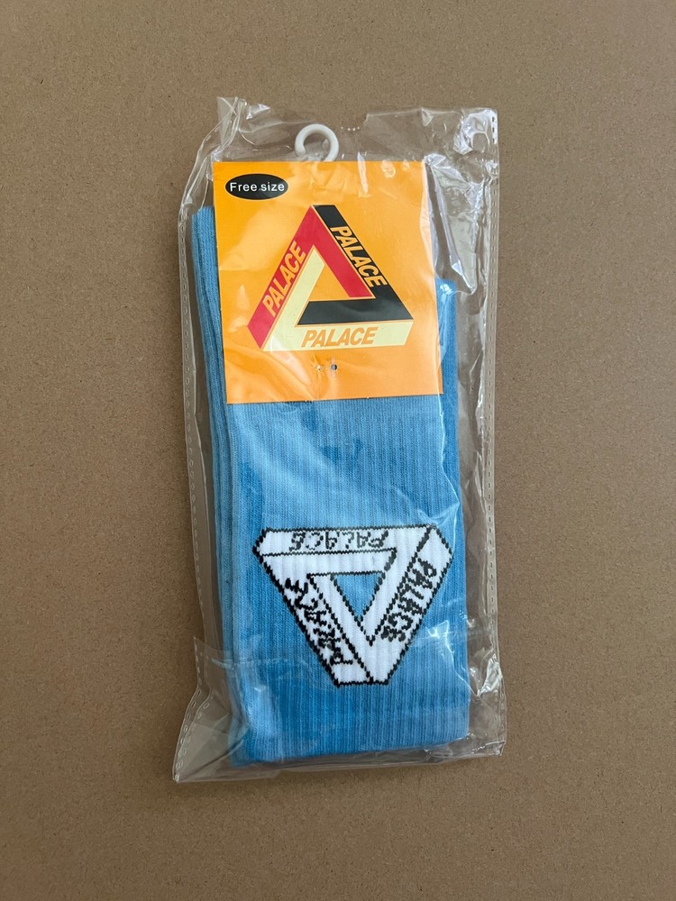 Palace Front Logo Crew Socks - Blue