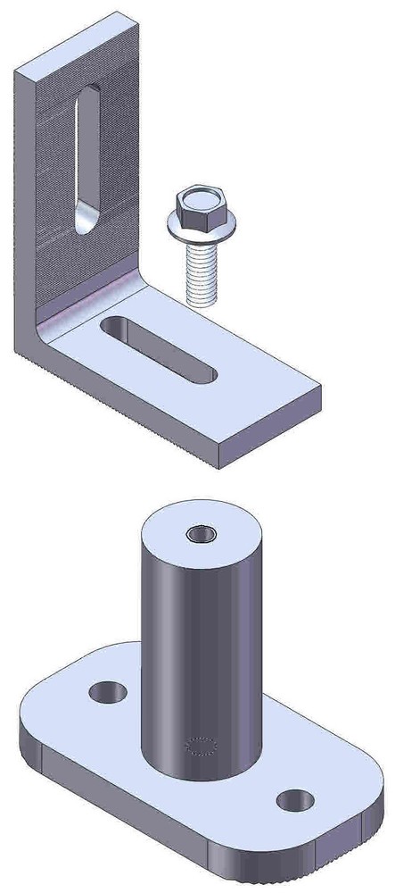 Magerack 4" Standoff with L Bracket Solar Panel Module PV Mounting Racking 10 pc