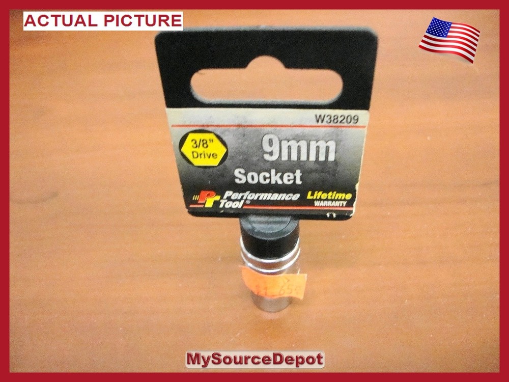 9MM,SHORT SOCKET / 6 POINT, 3/8 DRIVE