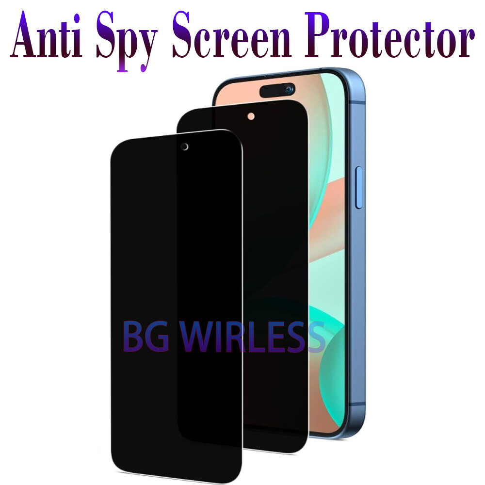For Apple iPhone 16 Anti Privacy Tempered Glass Screen Protector Full Coverage