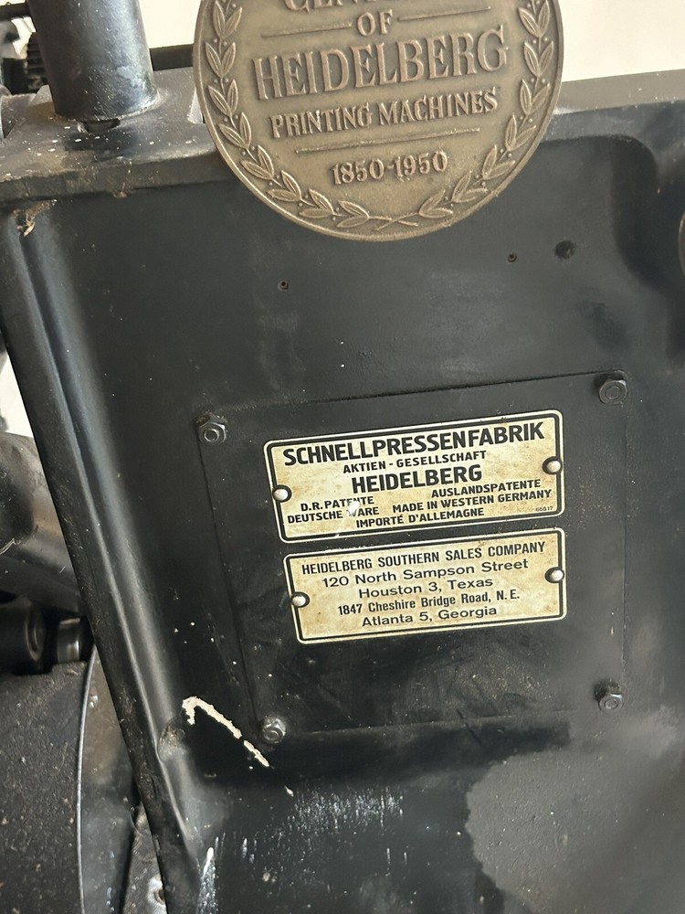 Heidelberg Windmill Printing Press 10x15