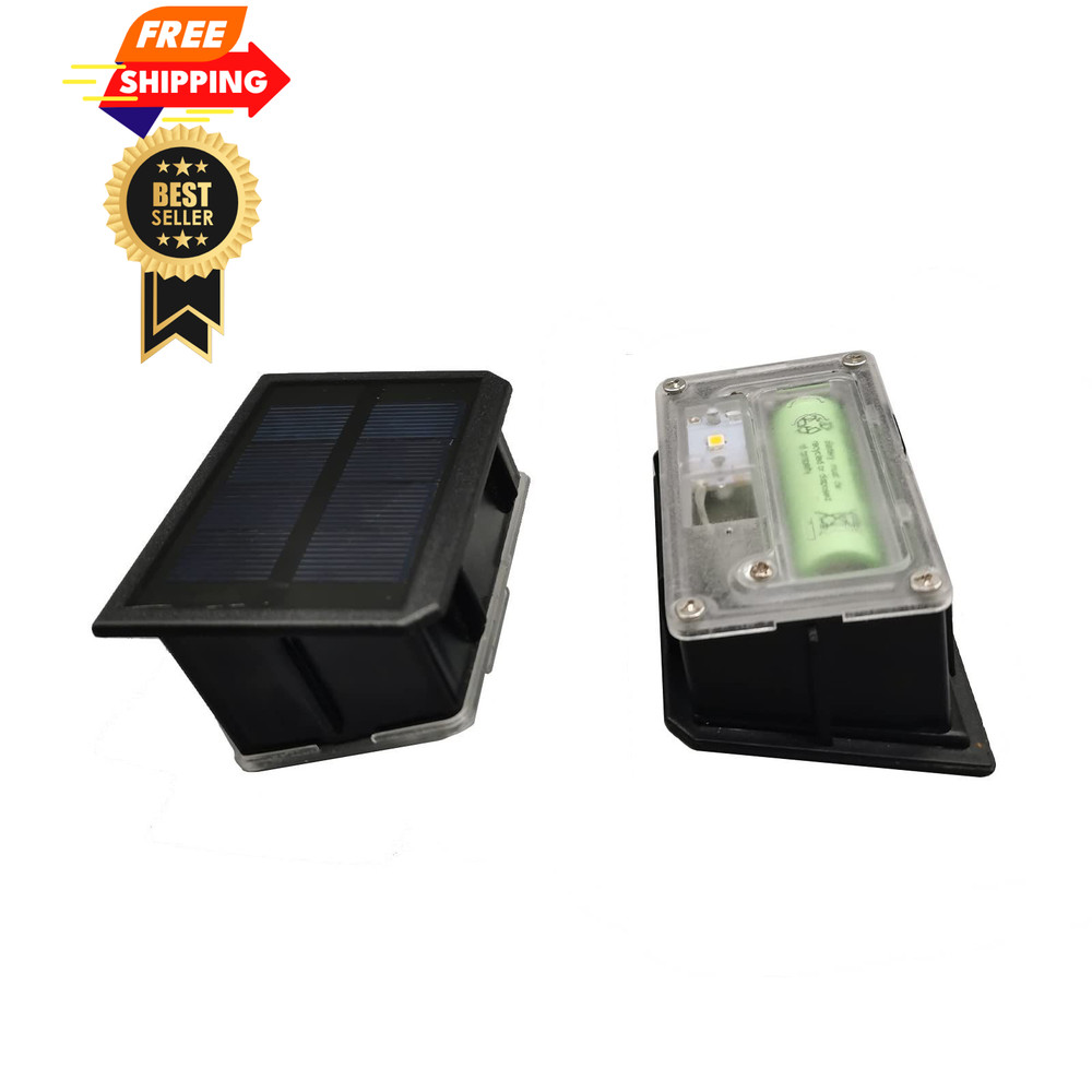 GOODFOEVER 2 Pack Solar Lights for 2 Wall Light Insert, Black