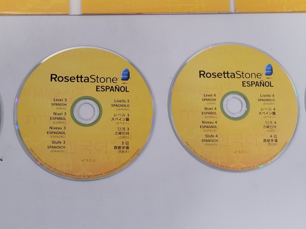 Rosetta Stone Spanish Disc Set Language Discs 1-5 - Application Disc Missing