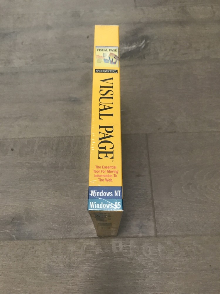 Window 95 New In Box Software Symantec Visual Page PC CD create web pages