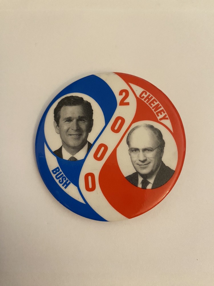 Bush Cheney 2000 Pin Back Button P128