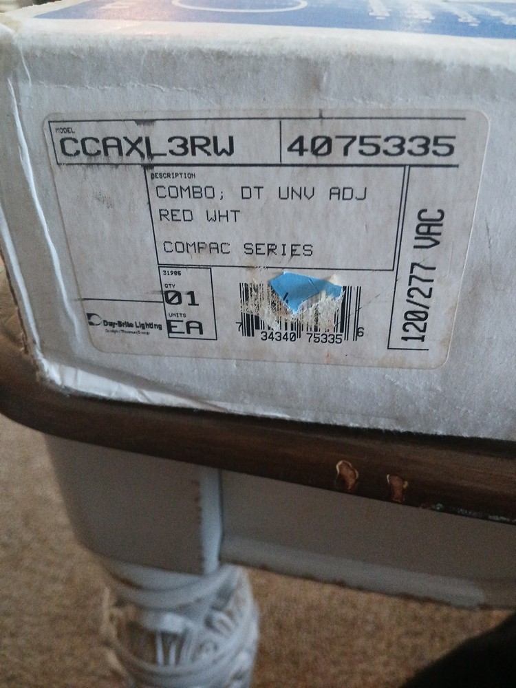 Mcphilben Exit Sign Combo CCAXL1RW 120/277V