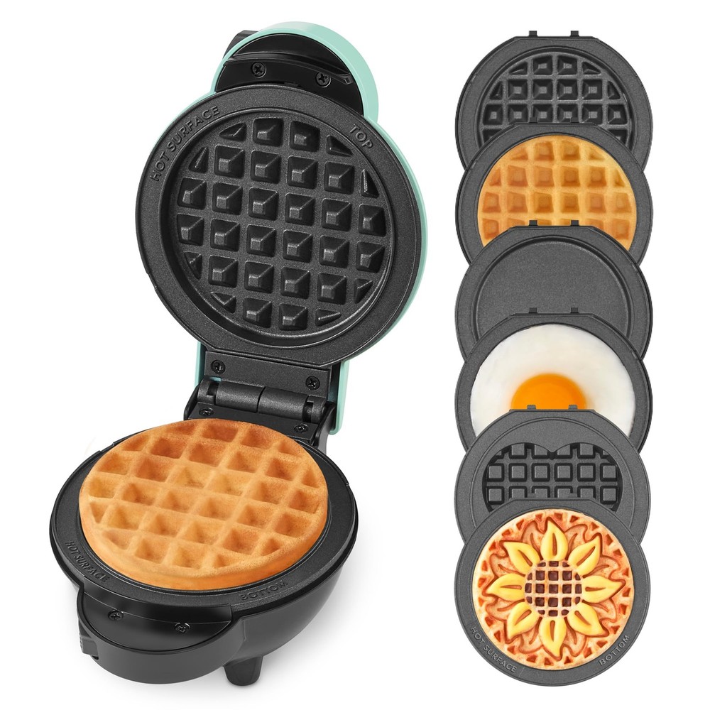 Dash MultiMaker® Mini Maker System - Compact Waffle Maker for Family Breakfasts