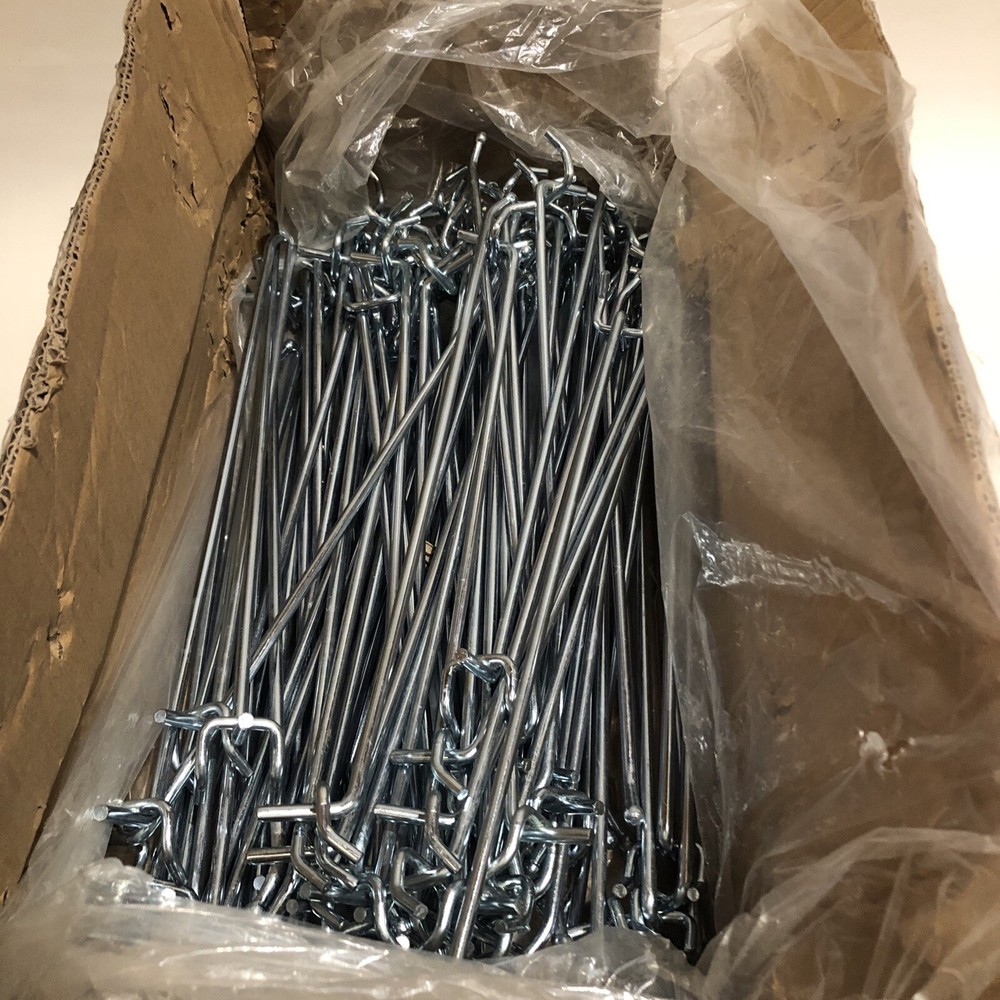 Straight Hooks for Pegboard - 11” Zinc-plated