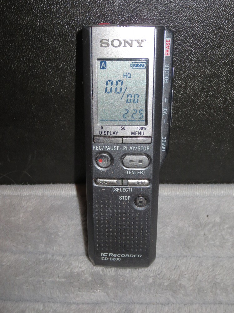 Sony Hand Held Voice Recorder Model ICD-B200 - Tested & Works