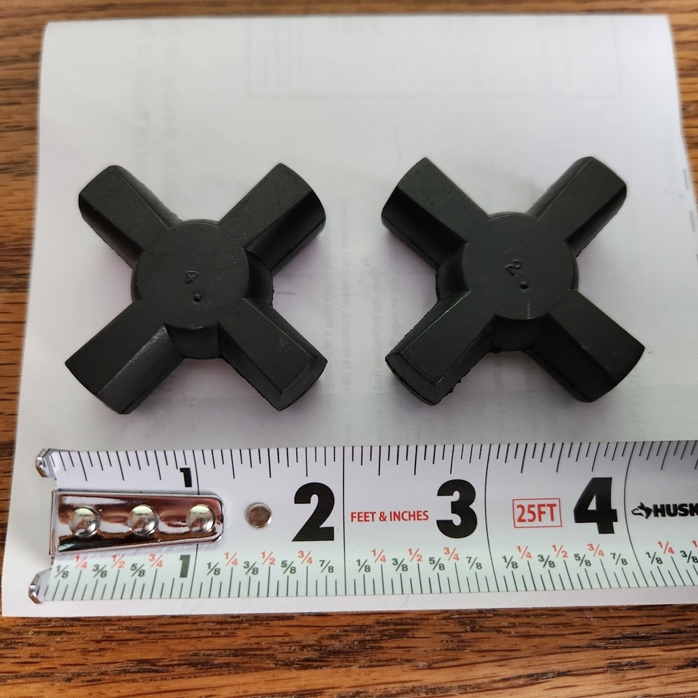 2 Coneflex Coupling Standard Inserts Hard Rubber NEW