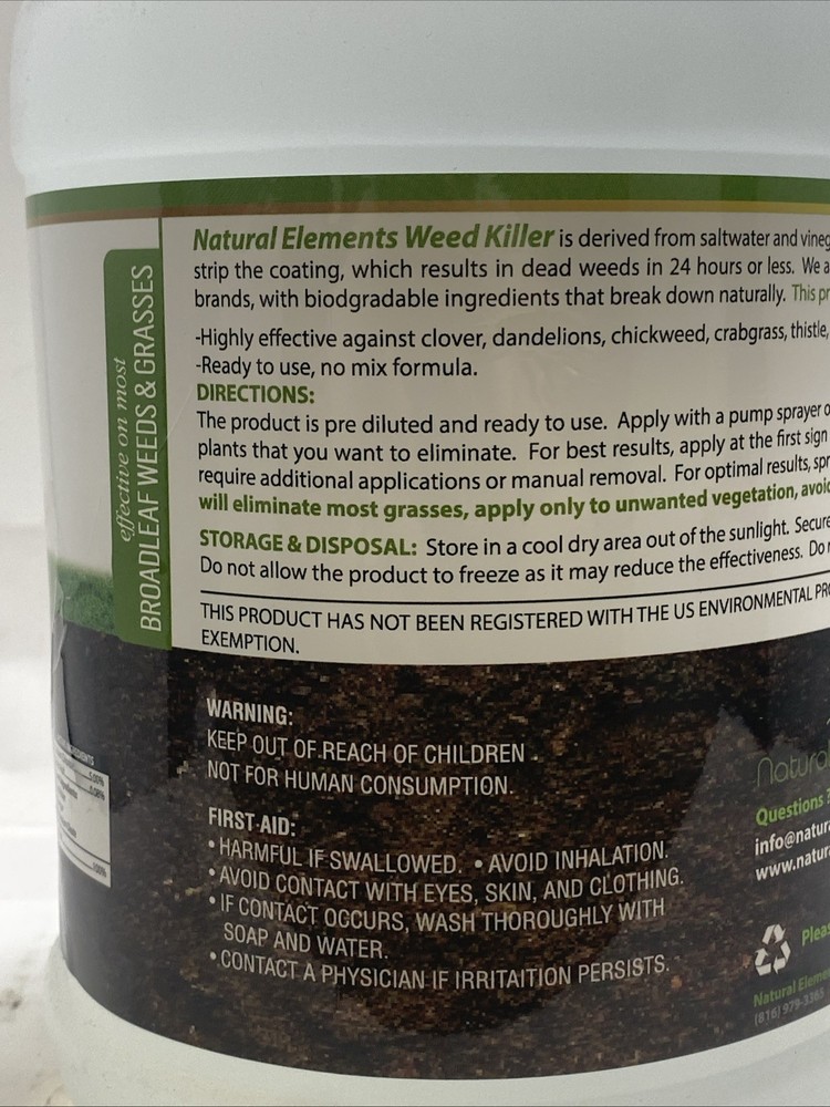Natural Elements Weed Killer Biodegradable & Eco Friendly 1 Gallon