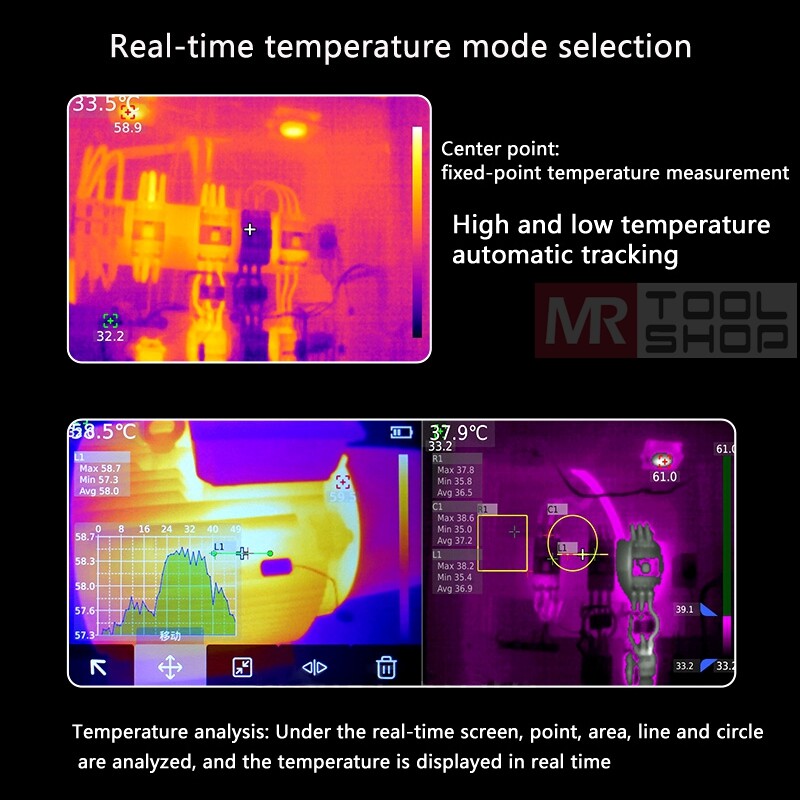 UNI-T UTi320E Infrared Thermal Imager IR Camera PC Software Analyzer WIFI APP