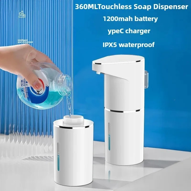 Automatic Soap Dispenser Touchless Type-C Rechargeable Foaming Wall Mount