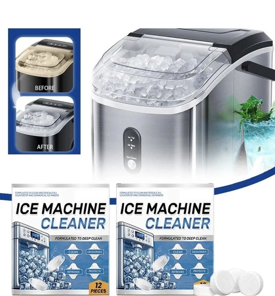 Ice Machine Cleaner Tablets 12 Pack Ice Maker Descaler Deodorizer Universal