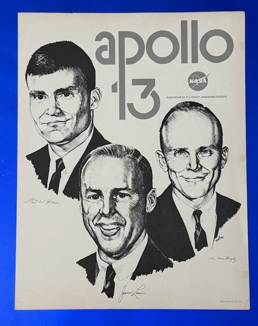 APOLLO 13 ORIGINAL MFA MANNED FLIGHT AWARENESS CREW