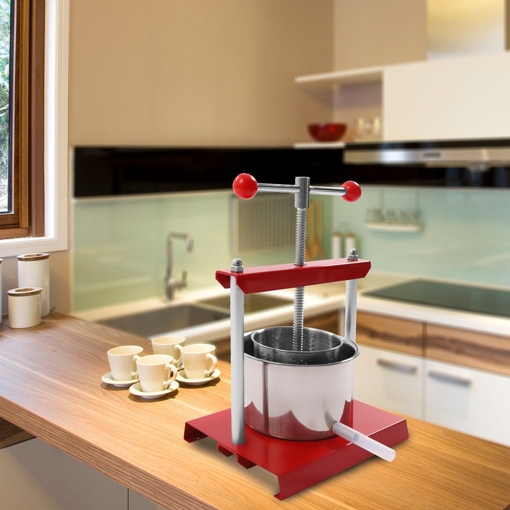 3l/0.8gal Fruit Wine Cider Press,Apple Grapes Crusher Juice Maker Wine Making