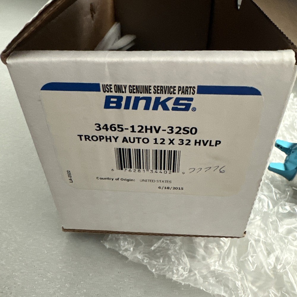 Binks 3465-12LV-23S0 Trophy Series HVLP Spray Gun