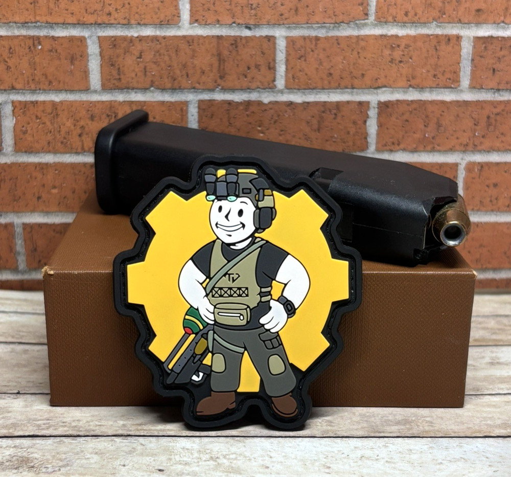 Tactical PVC Patch - Fallout Patch - Hook Loop Morale Vault Boy Gun Patch