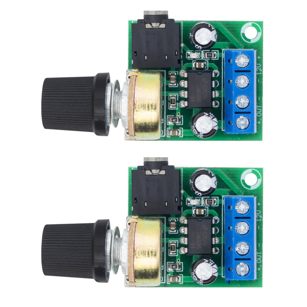 2* Adjustable Volume LM386 Mini Audio Power Amplifier Board DC3~12V Module E