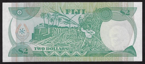 FIJI 2 DOLLARS 1988 P-87 UNC