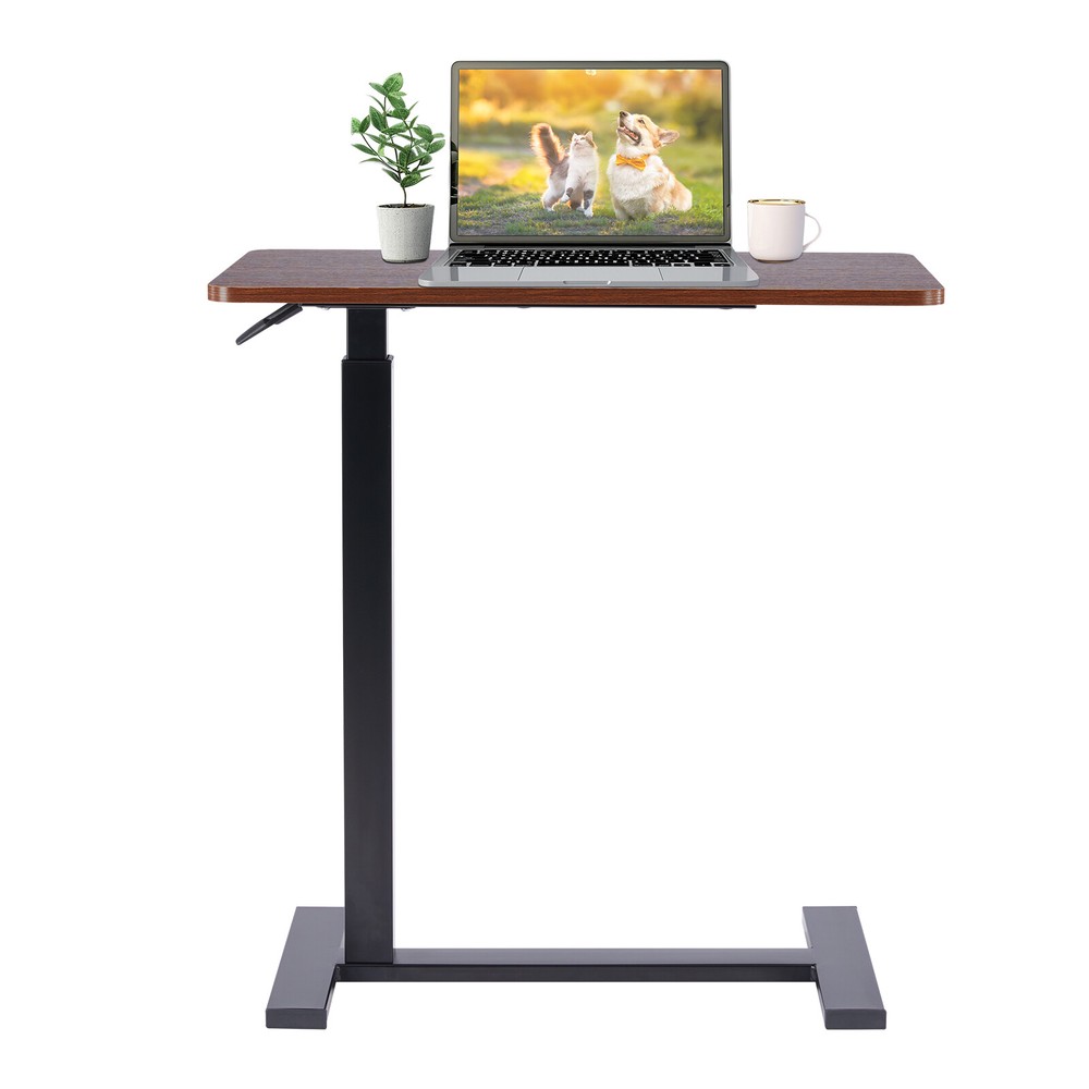 Height Adjustable Bedside Laptop Table with Wheels -Rolling Mobile Standing Desk