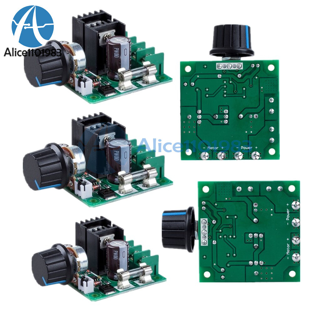 5PCS 12V~40V 10A PWM DC Motor Speed Control Switch Controller Regulator Dimmer