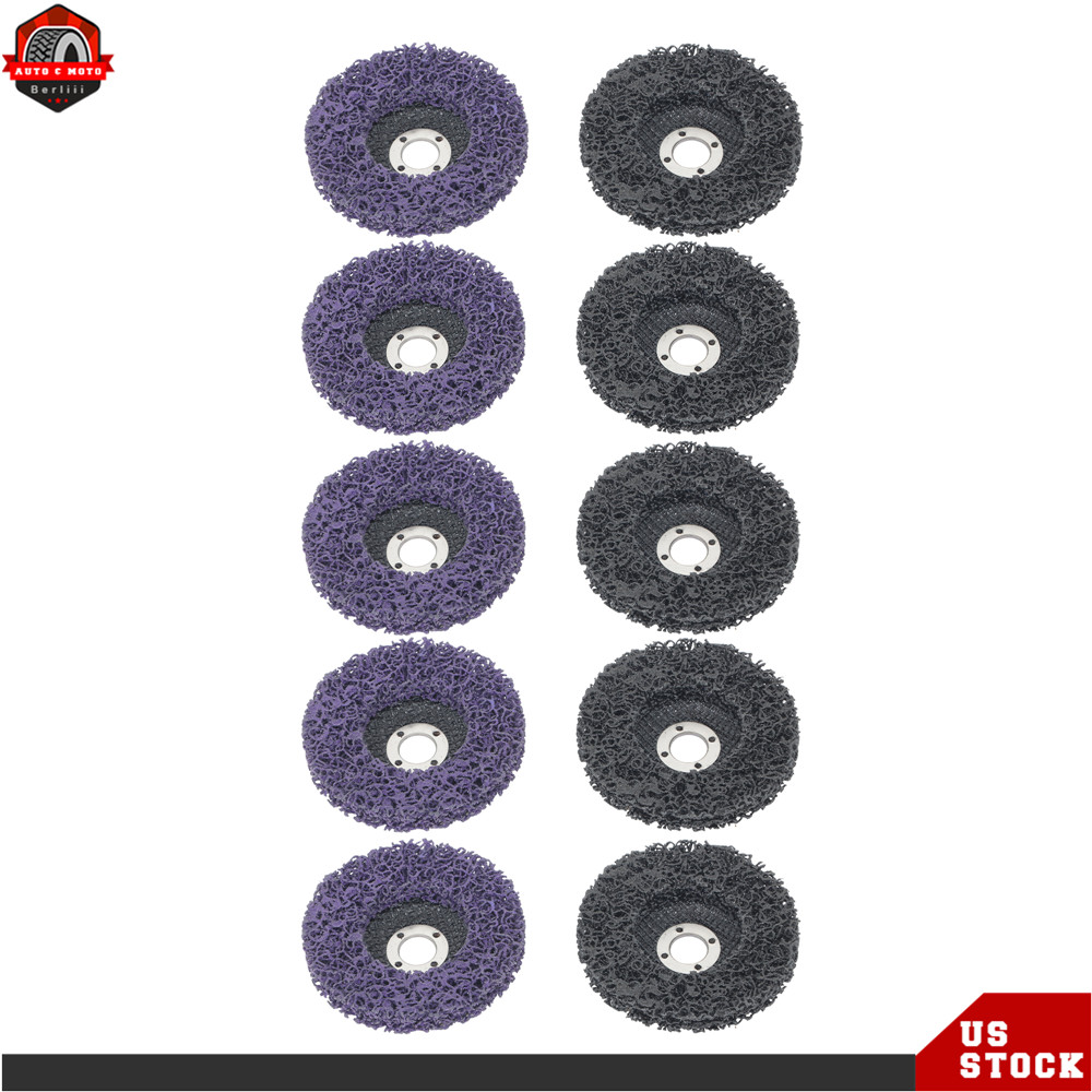 Paint Stripping Disc Set 4'×5/8" 6 Purple & 6 Black Efficient Rust Paint Removal