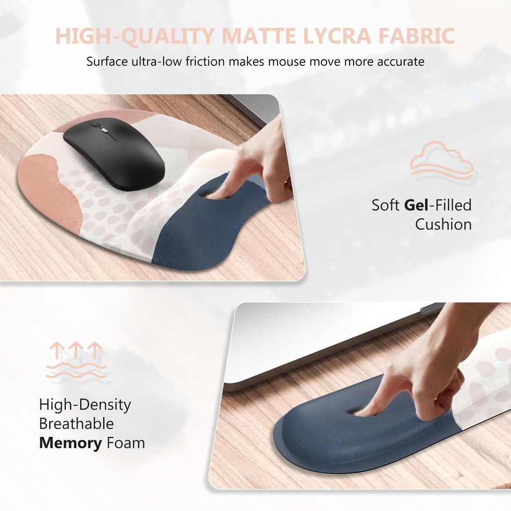 Boho Desk Mat, Large Mouse Pad Set, Desk Pad for Keyboard and Mouse, Computer...