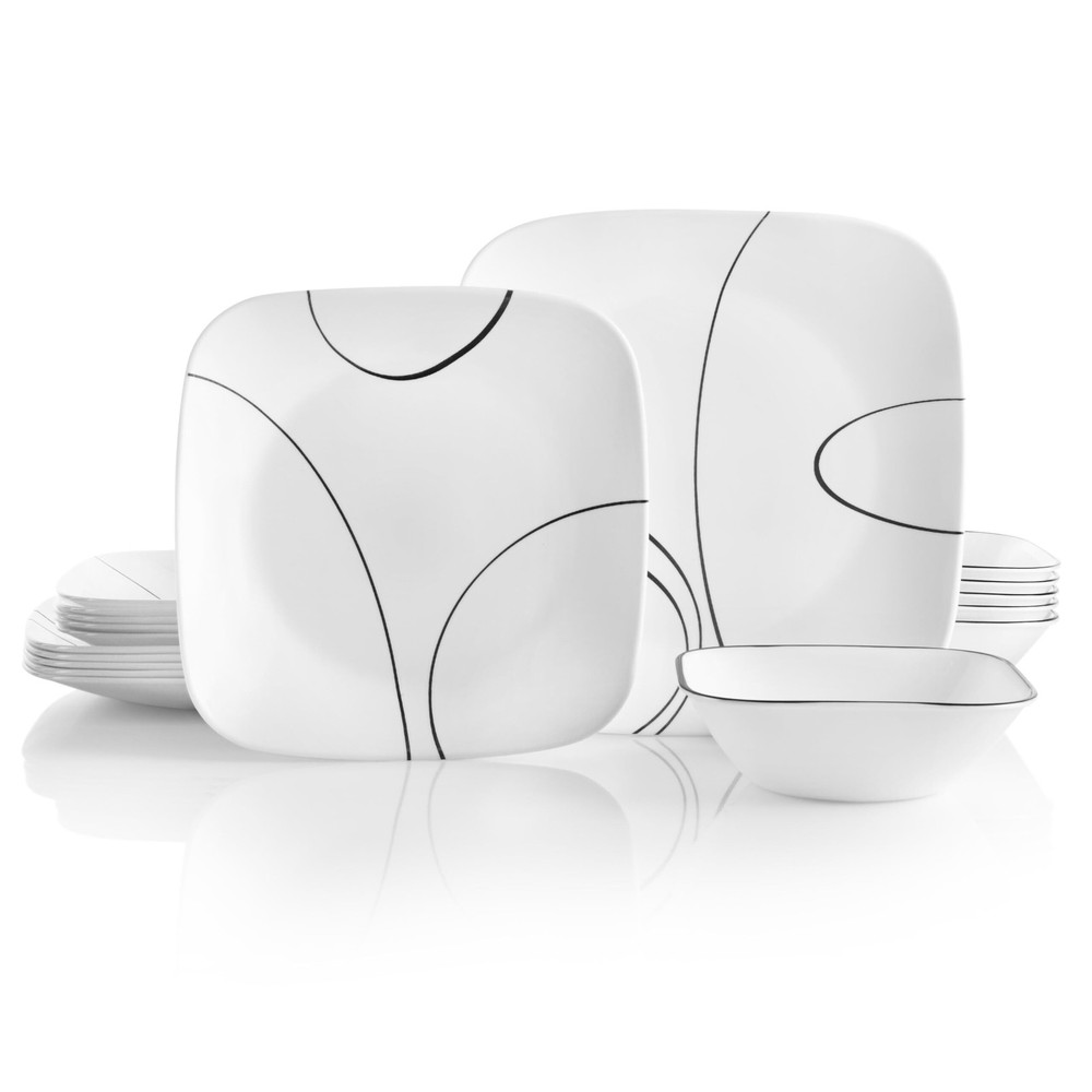 New! Corelle 18-Piece Service for 6 Dinnerware Set Triple Layer FREE SHIPPING