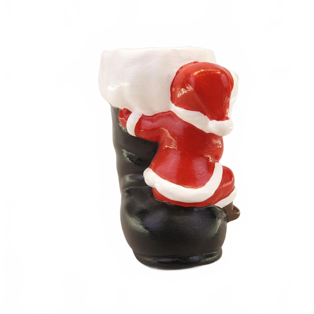Fabulous Vintage Ceramic Santa Boot Planter 4.5"