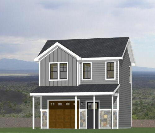 20x16 Tiny House -- PDF Floor Plan -- 292 sq ft -- Model 2
