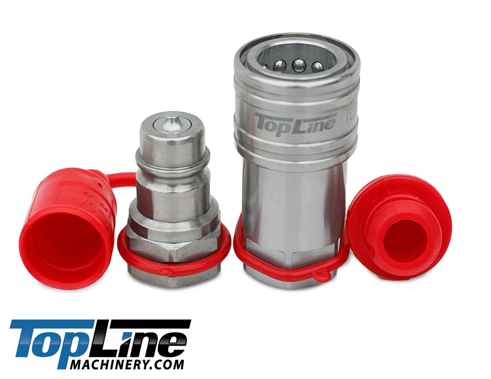 3/4" NPT Thread 3/4 Ag Hydraulic Quick Connect Coupler Poppet Valve Set TL49
