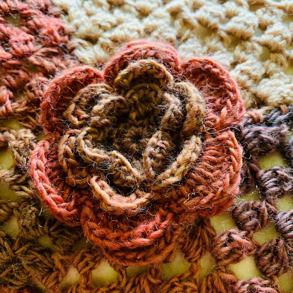 Soft Wool Hand-Knitted Shawl New