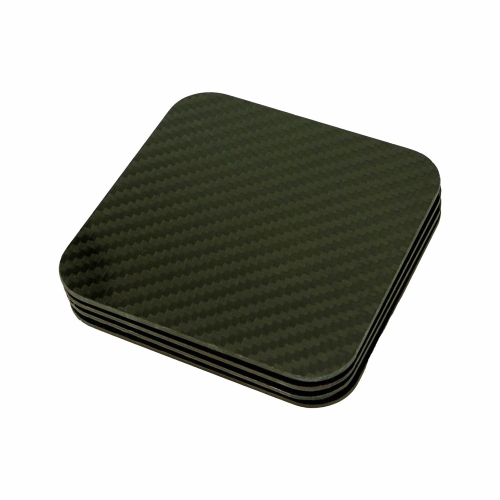Real Carbon Fiber Drink Coasters 4-Pack