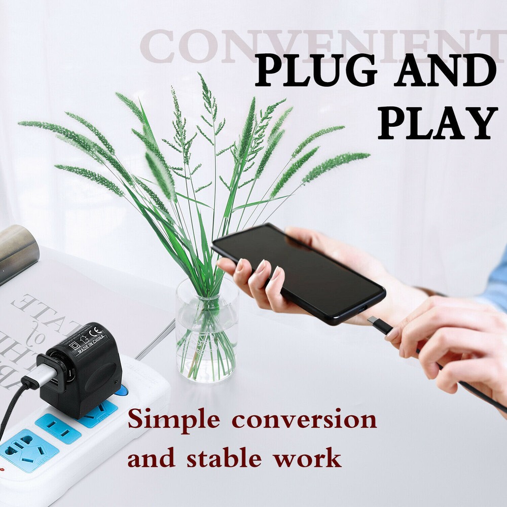 100-240V AC To 12V DC Car Cigarette Lighter Socket Power Adapter Converter LOT