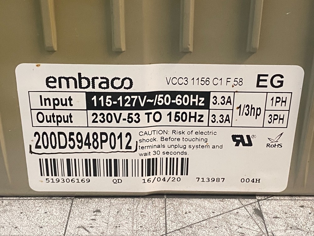 GE Refrigerator Inverter Control Board P# 200D5948P012