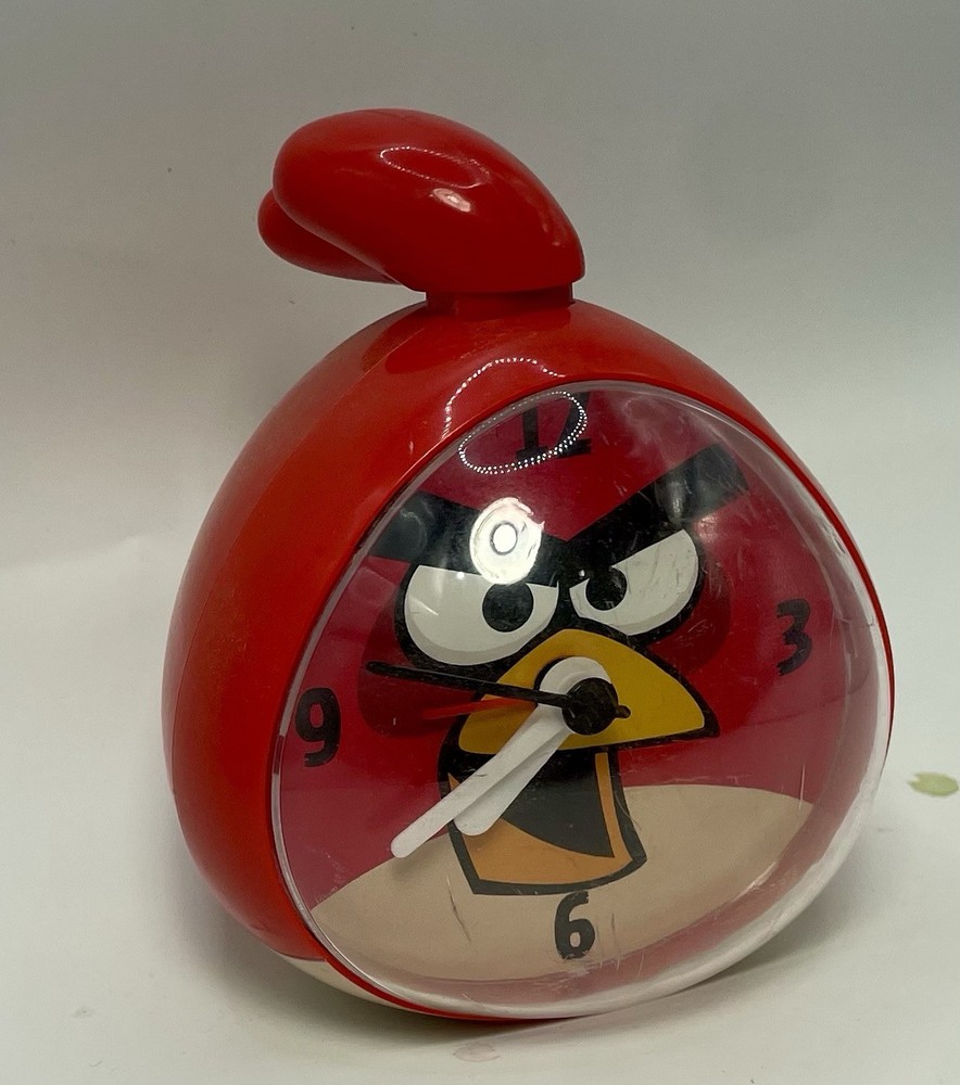 Angry Birds Red Bird Desk Clock Tested and Working