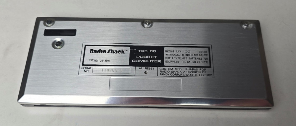 Retro Tandy TRS-80 Pocket Computer W/Printer Cassette Interface - BAD SCREEN