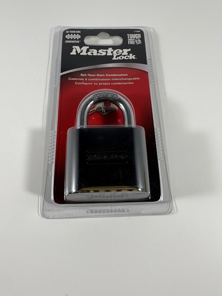Master Locks 178D Combination Solid Body Padlock - Black