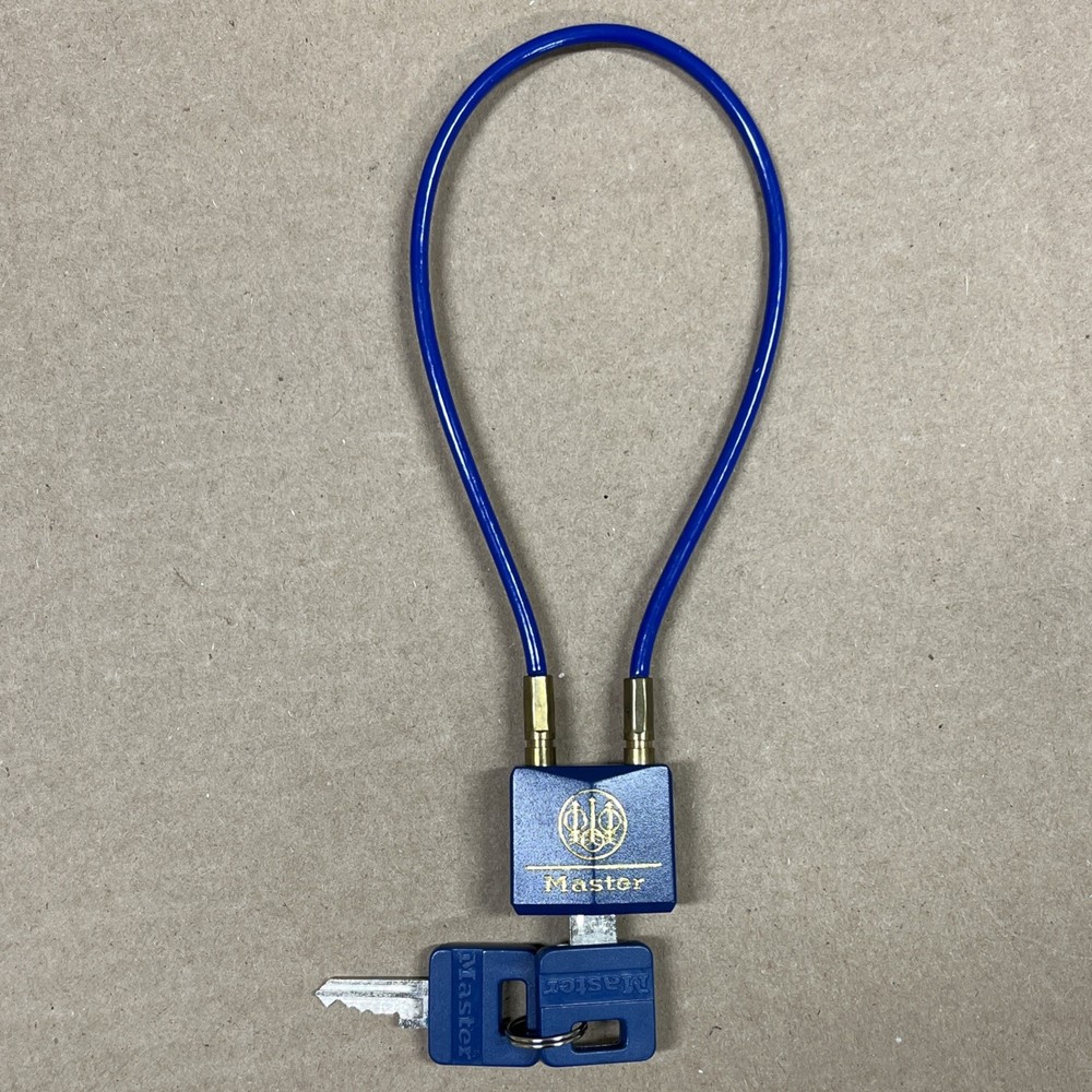 12" Beretta Cable Gun Lock Blue - Master Lock 2 Keys