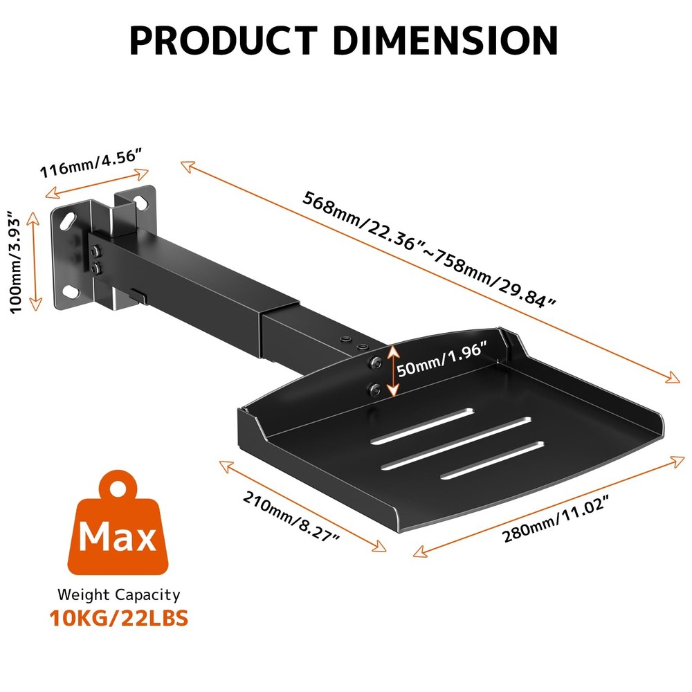 Adjustable Projector Ceiling Mount,Universal Projector Shelf for Ceiling and ...
