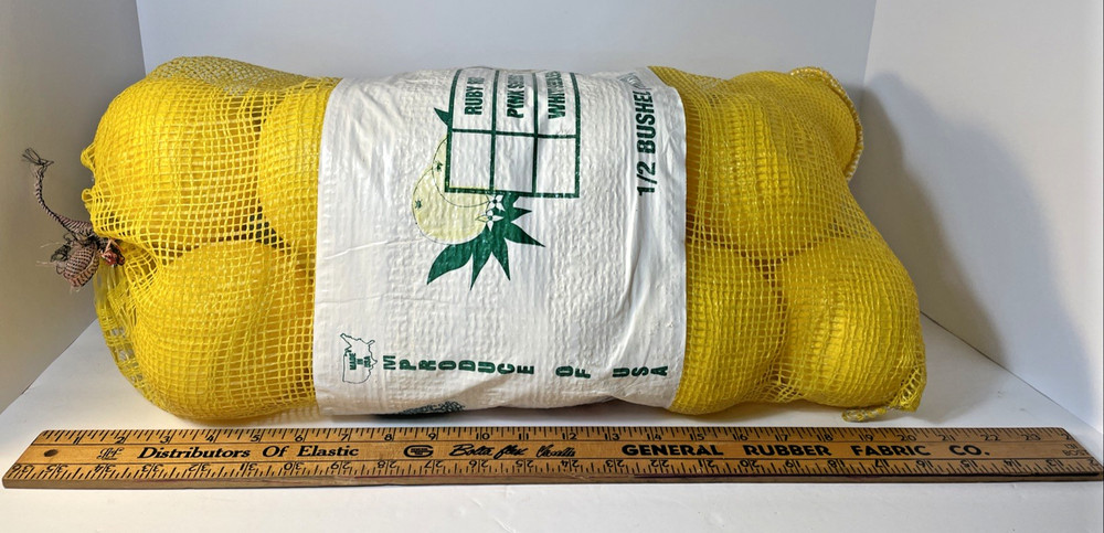 Store Display Indian River Citrus Bushel Mesh Drawstring FULL Bag Grapefruit