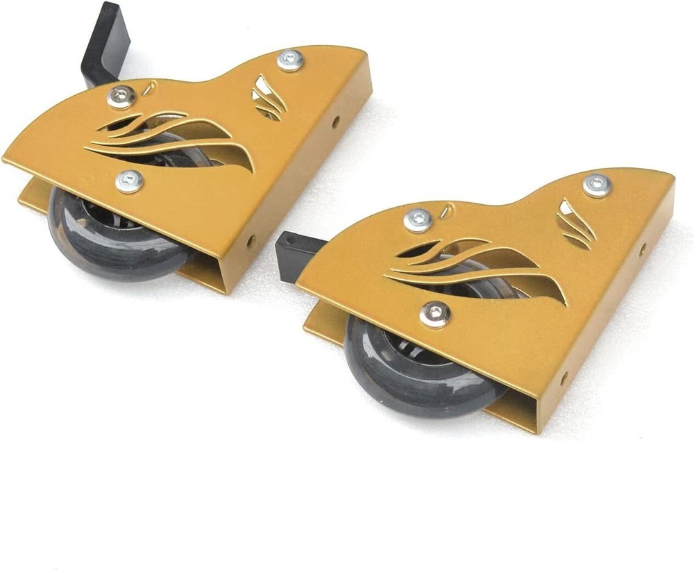 DIYHD Golden Surface Rolling Library Ladder Track Hardware,No Ladder