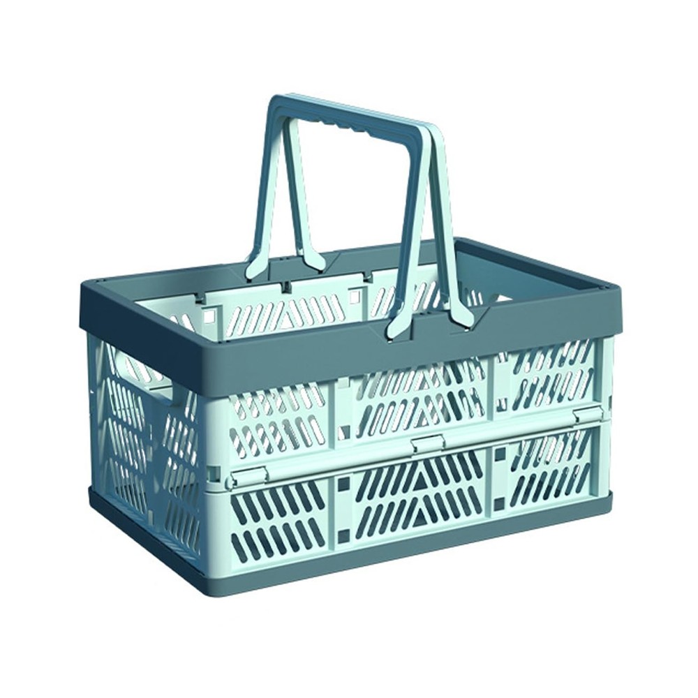 Plastic Storage Crate - 20L Collapsible Crate Stacking Folding Storage Basket...
