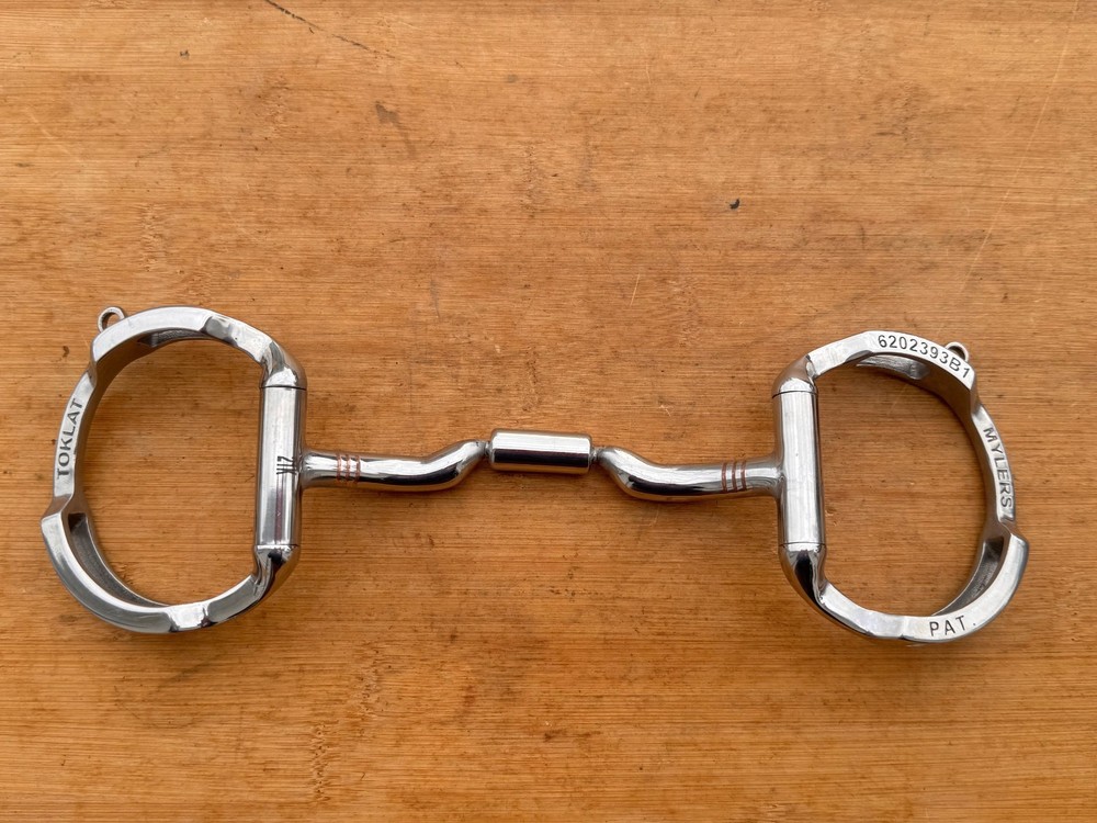 MYLER Eggbutt with Hooks Low Port Comfort Snaffle Bit ~ MB 04 ~ 5"