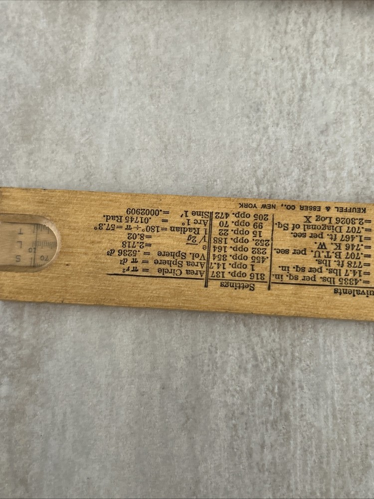 K&E Keuffel & Esser Beginner's Slide Rule N4058W Original Packaging.