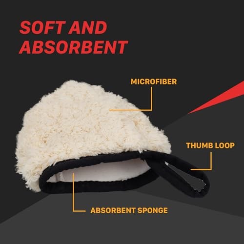 Universal-Pack Professional Microfiber Wash Mitts | Finger Wheel Mitt & 2