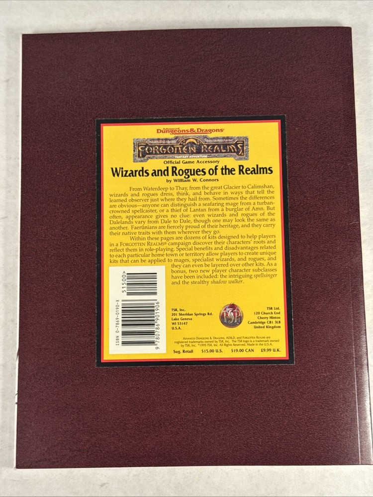 2 AD&D 2e Forgotten Realms Accessory Books Warriors, Priests, Wizards, Rogues 👀